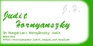 judit hornyanszky business card