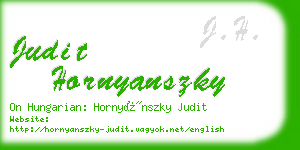 judit hornyanszky business card